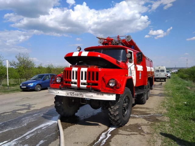 При въезде в Красноармейск сгорел автобус «Властелина»