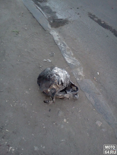 Мотоциклист загорелся после ДТП в Саратове