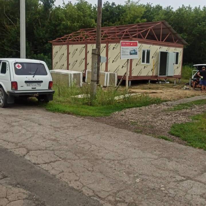 В Новобурасском районе строят новый фельдшерско-акушерский пункт