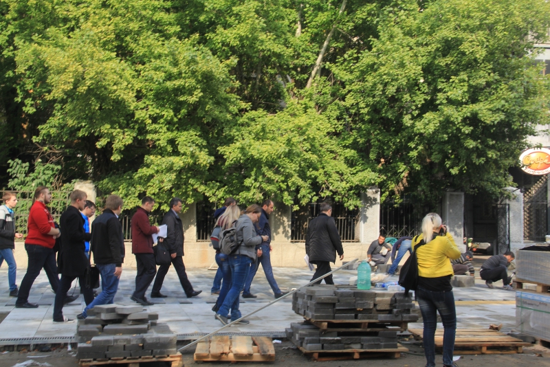 Пешеходную зону на Волжской планируют сделать к концу октября