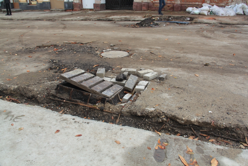 Пешеходную зону на Волжской планируют сделать к концу октября