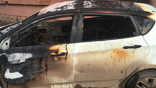 В Саратове неизвестные сожгли автомобиль общественника Николая Бондаренко