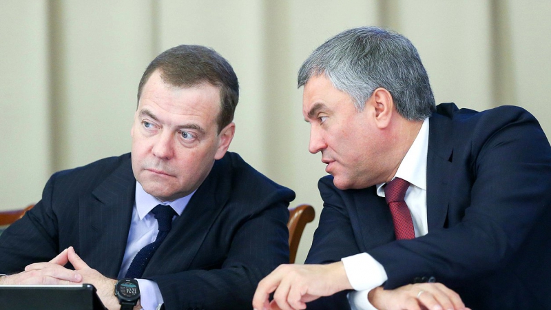 Премьер-министр Дмитрий Медведев провел встречу с Вячеславом Володиным