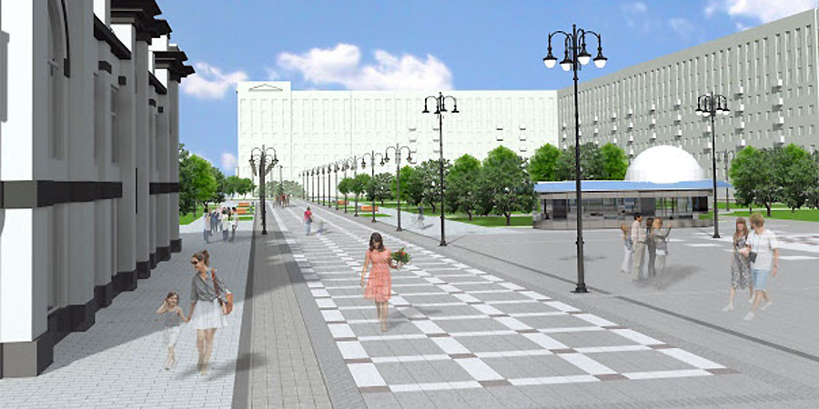 Саратовцам показали возможный дизайн благоустройства площади Кирова