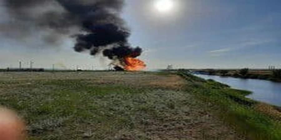 В Саратовской области загорелся газопровод. Пострадал один человек