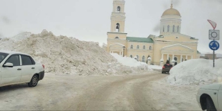 Город Вольск завален снегом