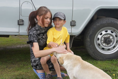 Пес помог найти пропавшего ребенка