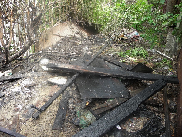 Потушен пожар у здания полиции