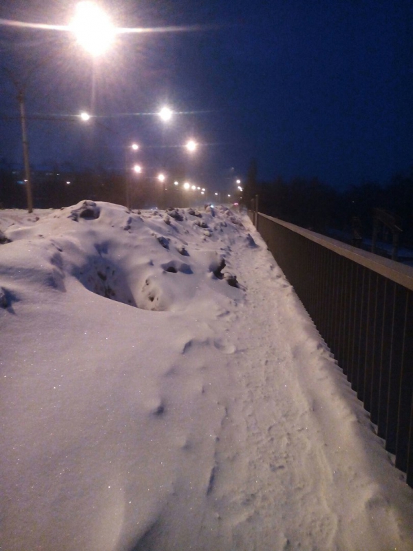 В Саратове на засыпанном снегом мосту нашли опасный люк