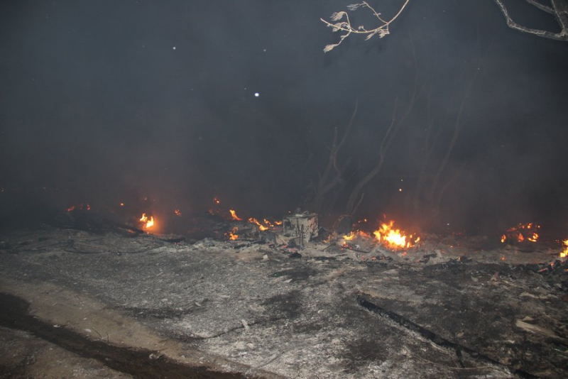 Житель поселка Комбайн о ночном пожаре: Такое тут пекло было!