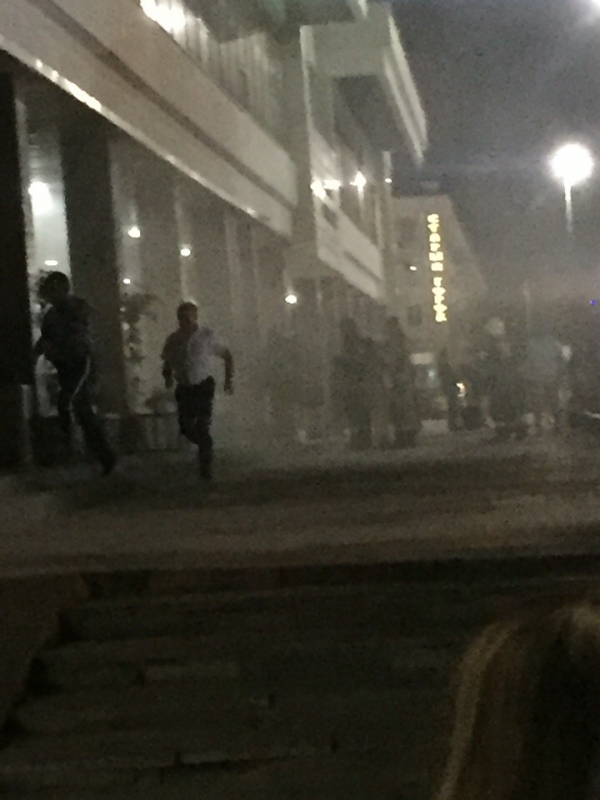 Пожар в гостинице «Словакия» тушили 27 огнеборцев