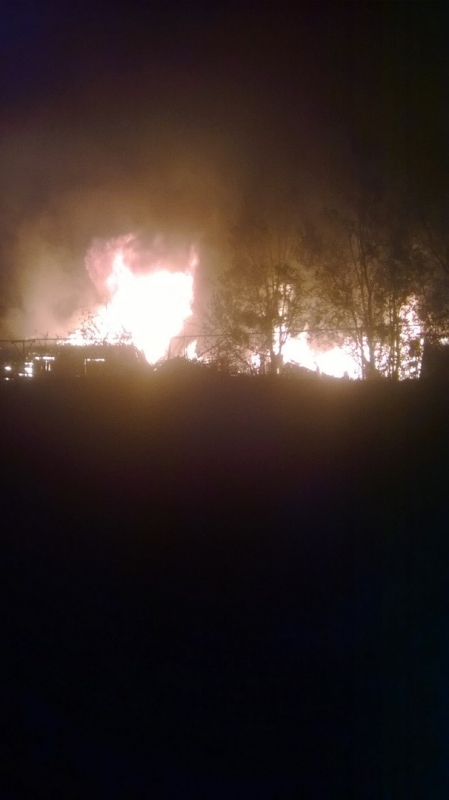 Пожар в Агафоновке был виден с моста Саратов-Энгельс