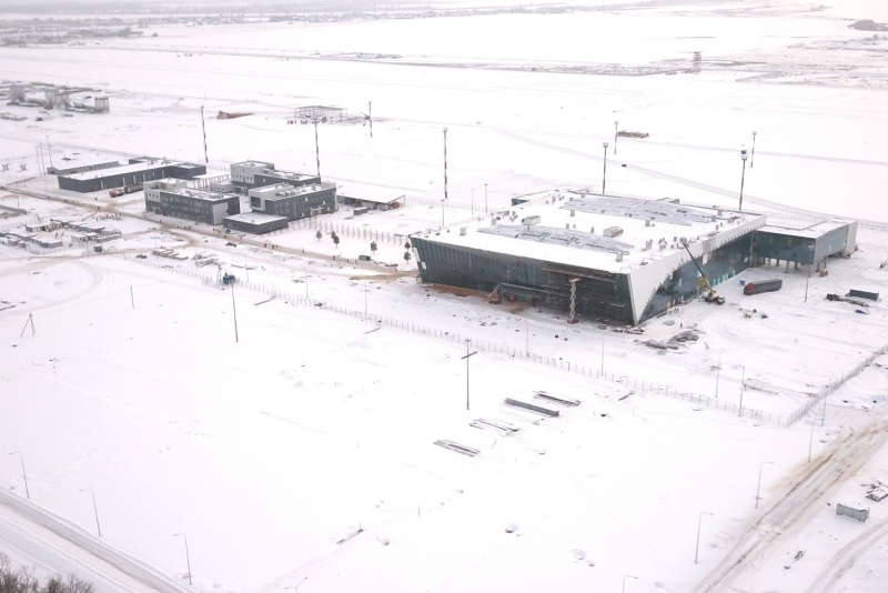 В аэропорту Гагарин монтируют телескопические пассажирские трапы