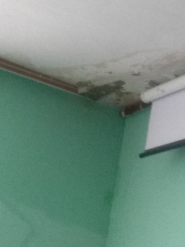 В Раскове залило школу после таяния снега на крыше