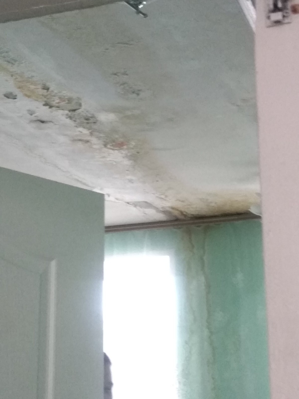 В Раскове залило школу после таяния снега на крыше