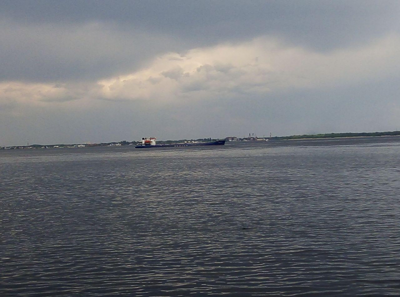 На Волге у Саратова сухогруз с кукурузой сел на мель