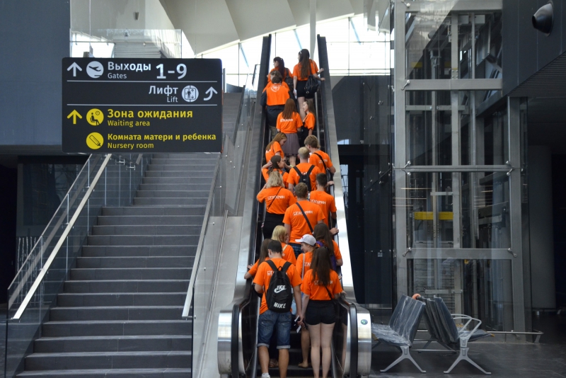 Волонтеры протестировали работу аэропорта Гагарин