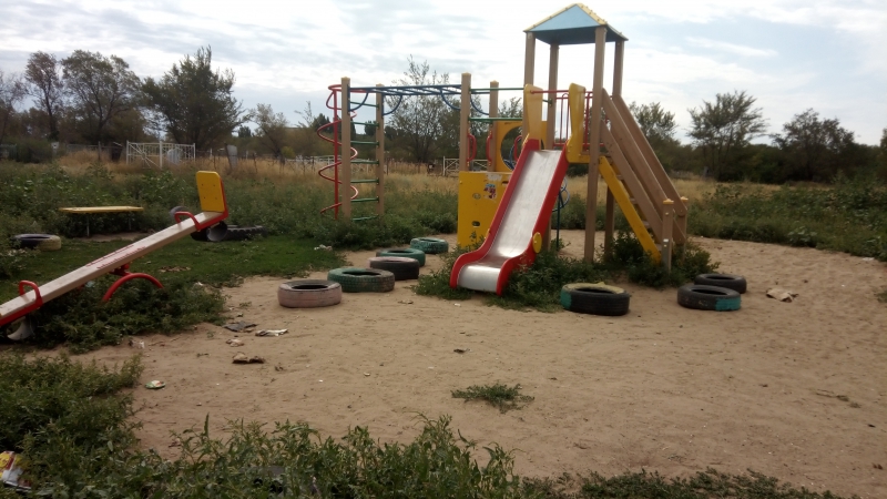 В Ершове детские площадки превратились в помойку и дикие заросли