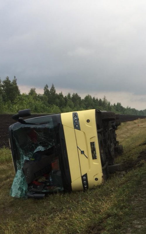 Под Красноармейском перевернулся автобус из Германии. Шестеро в больнице