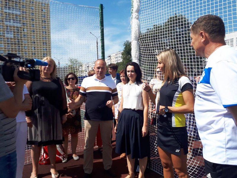 В Комсомольском поселке открыли новый спорткомплекс у школы