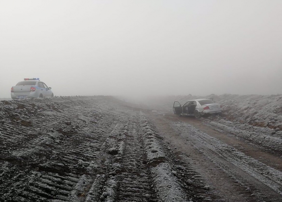 Под Красноармейском в сильный туман «Соната» вылетела с трассы. Пенсионерка в больнице