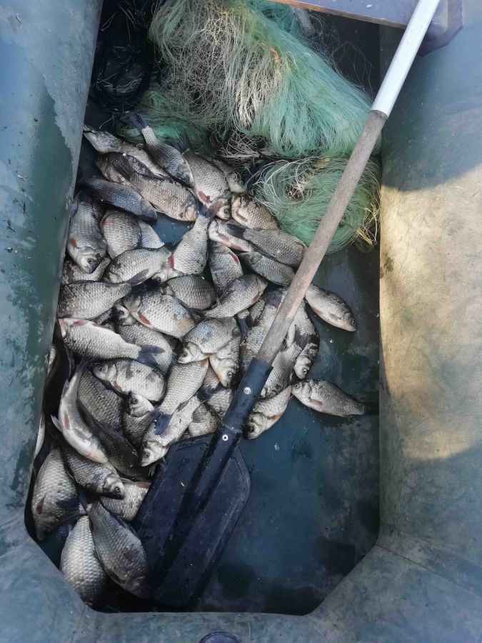 В Дергачевском районе задержали браконьера с 90-метровым орудием