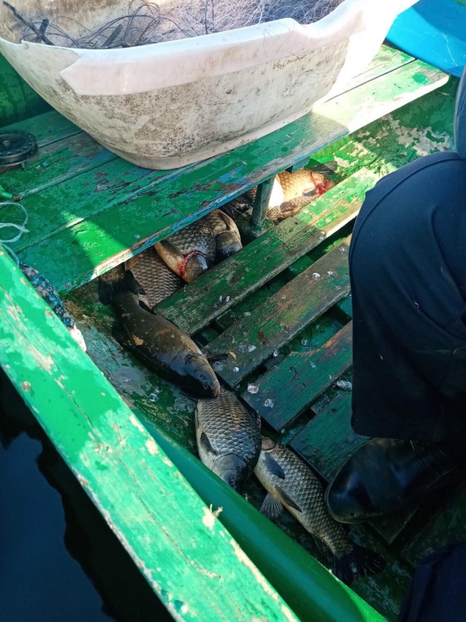 В Дергачевском районе задержали браконьера с 90-метровым орудием