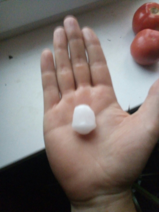 Жители Саратовской области рассказали о граде размером с яйцо