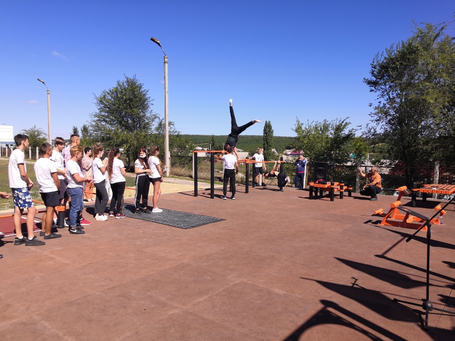 В школе в Воскресенском открыли спортивную площадку ГТО