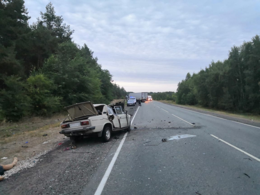 Под Татищевом на трассе водитель «ВАЗа» погиб в столкновении с фурой