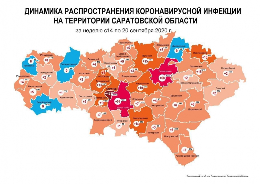 Число больных коронавирусом в Саратове превысило 6 тысяч человек