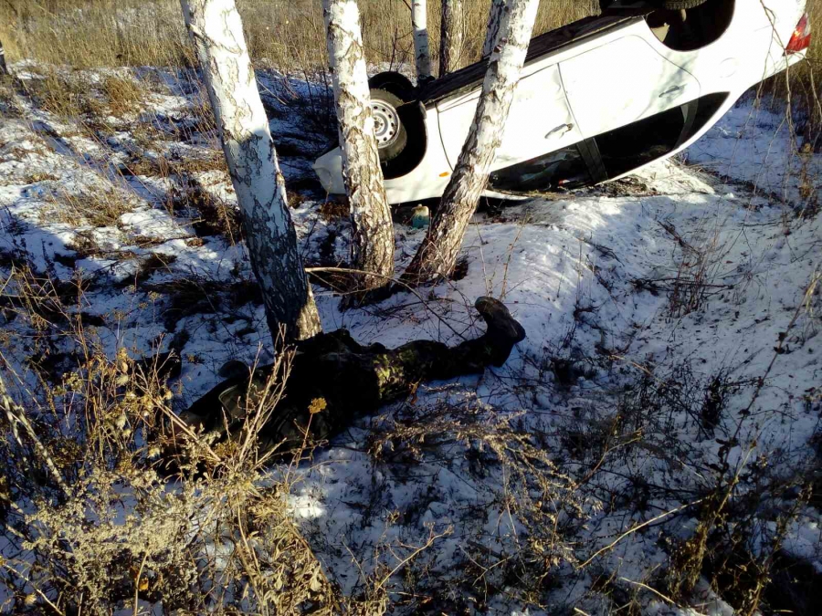 Под Аркадаком мужчина опрокинулся на «Гранте» в кювет и погиб