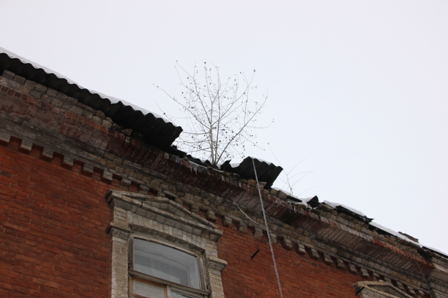 В Саратове жильцы дома вынуждены 2 года жить с обвалившейся крышей