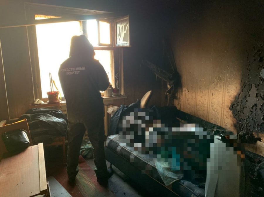 На Томской мужчина сгорел на диване