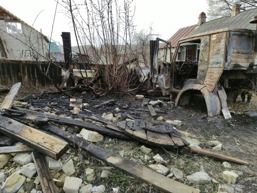 В Заводском районе тушили кабину «КамАЗа»