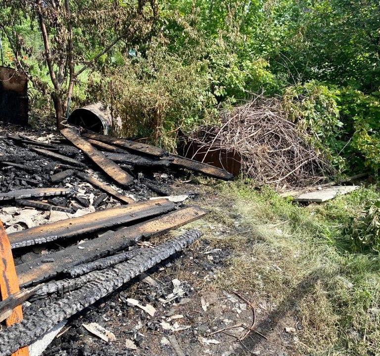 В сгоревшем дачном домике в Широком Буераке нашли тело мужчины