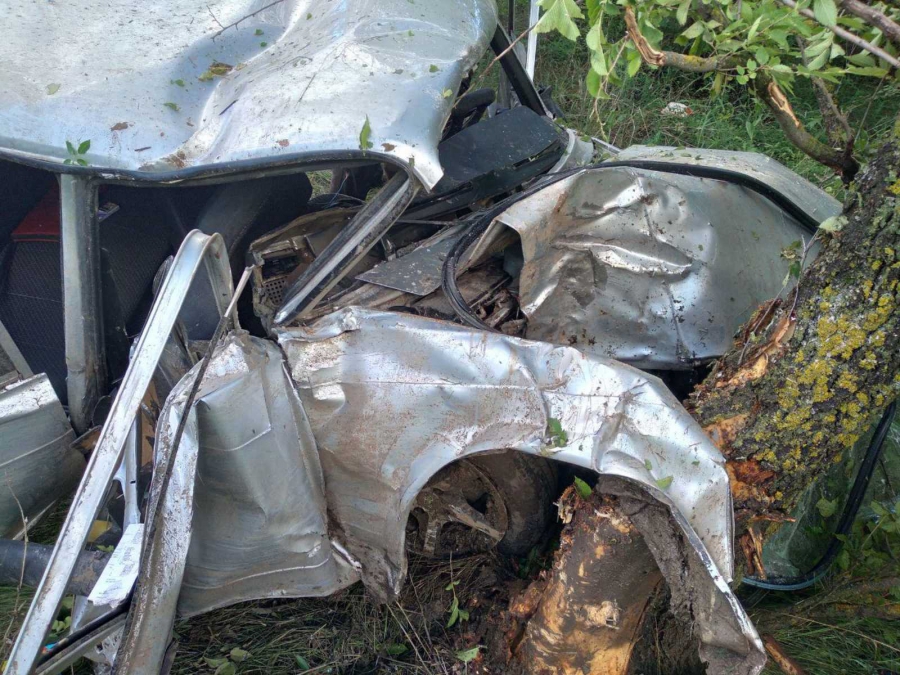 Под Марксом «семерку» смяло о дерево