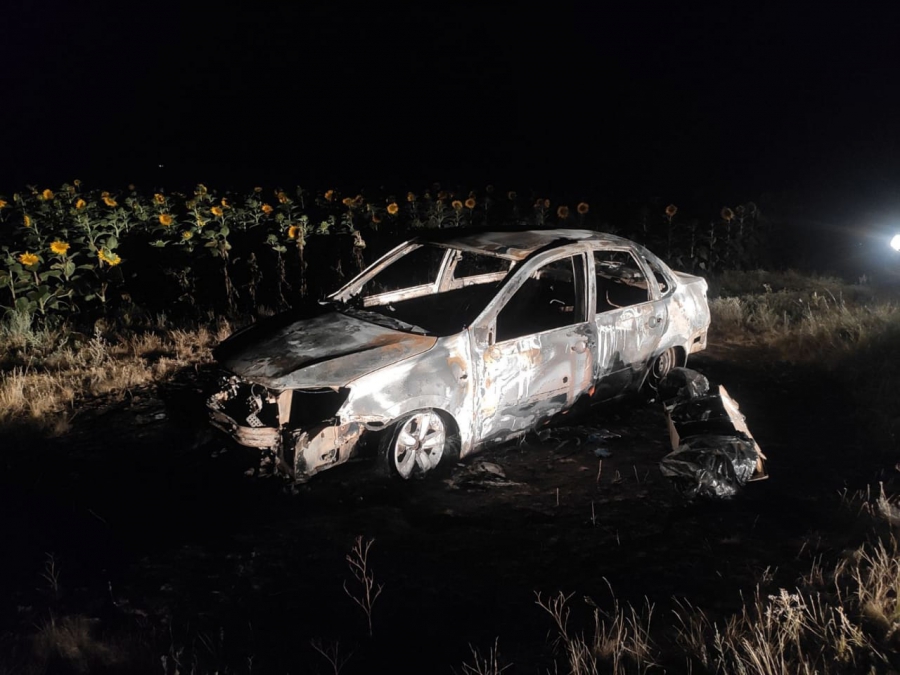 Житель Перелюбского района сгорел в «Гранте» возле поля подсолнухов