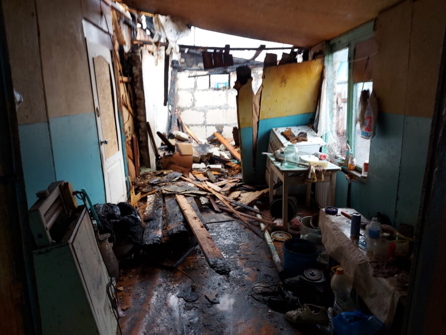 В Курдюме женщина получила ожоги в результате пожара