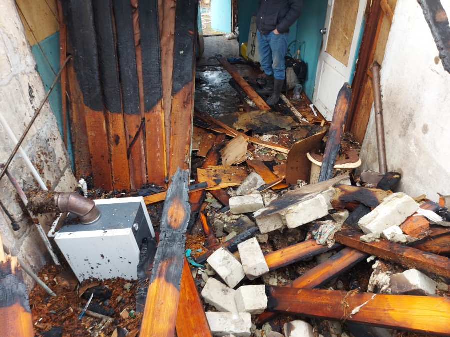 В Курдюме женщина получила ожоги в результате пожара