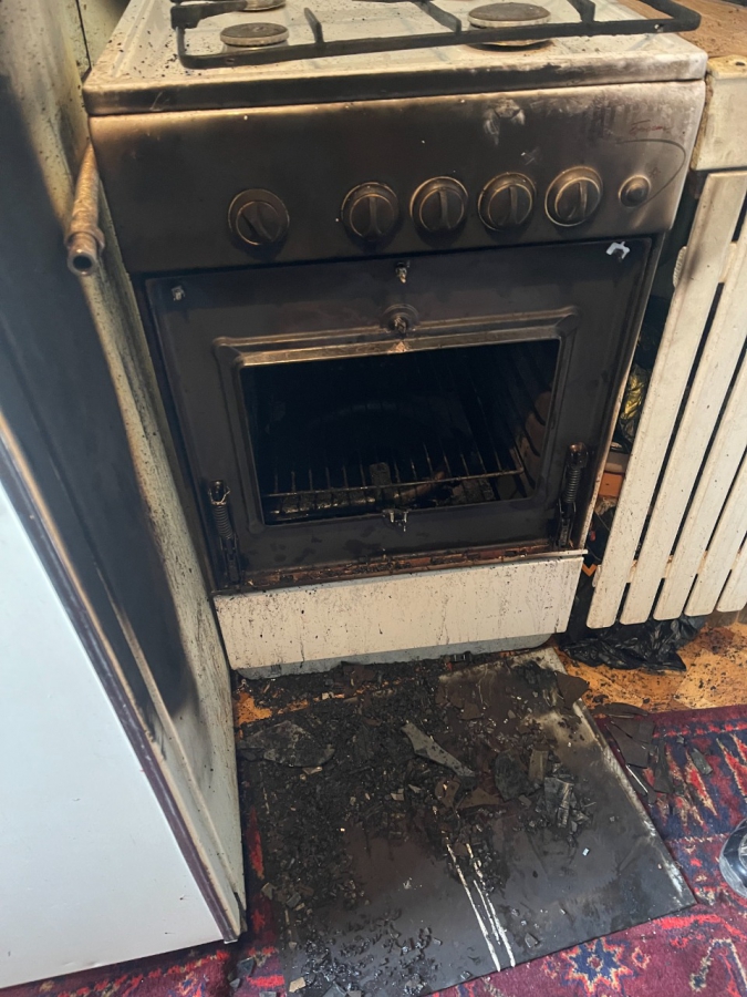 В квартире на Рабочей сгорела газовая плита