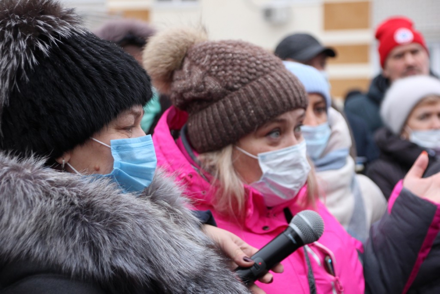 На стройплощадке ЖК «Победа» Радаев и Бусаргин назвали суммы выплат дольщикам