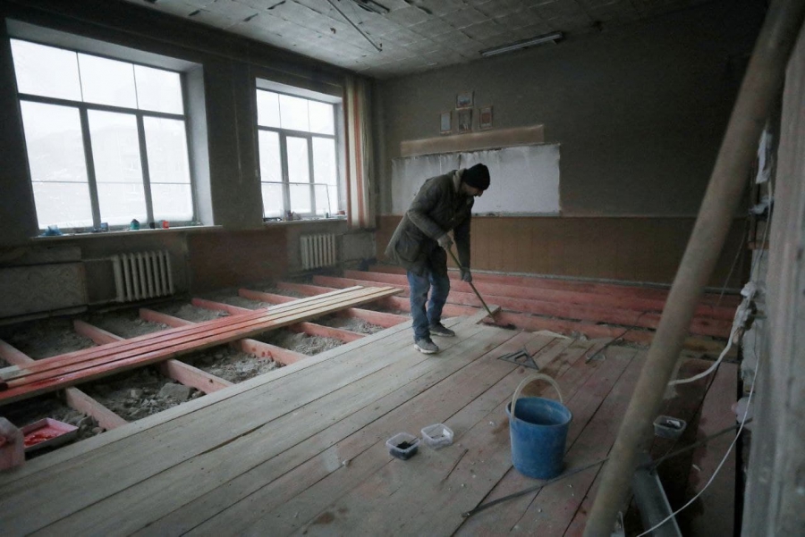 В горевшей табаковской школе заменили балки, усилили проемы