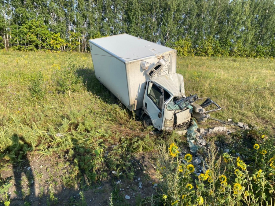 В Ртищевском районе грузовик съехал в кювет. Водитель в больнице