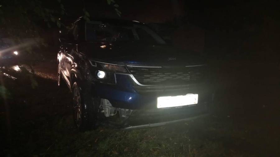 В Тепличном кроссовер сбил шедшую по темной дороге женщину