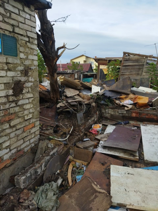 В центре Саратова на руинах растет свалка с крысами и преступность