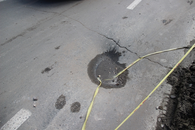 На Рабочей асфальт уходит под землю