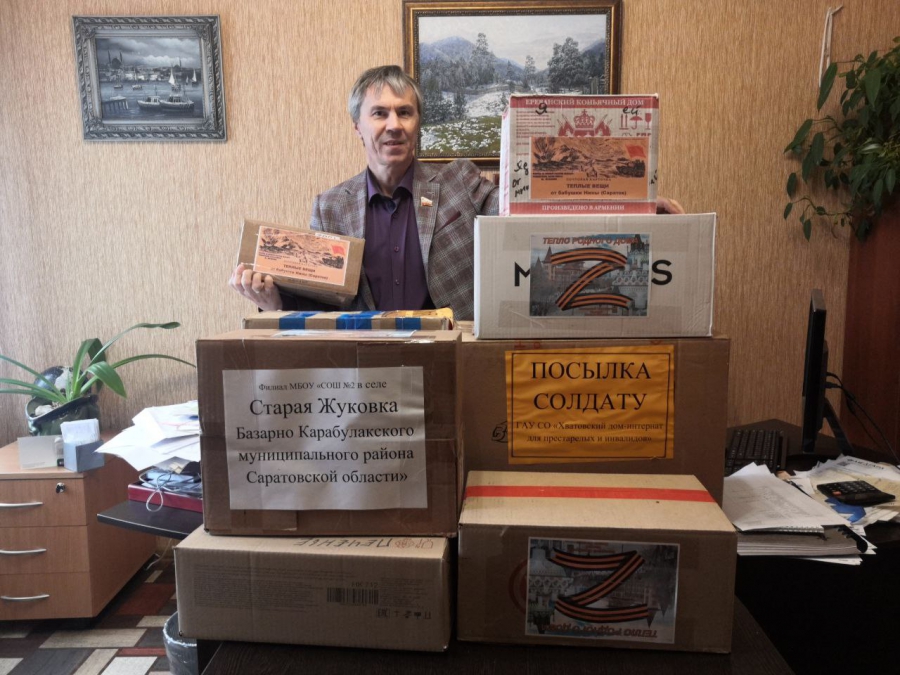 Очередная партия гуманитарной помощи передана для саратовских бойцов 98 и 99 полков