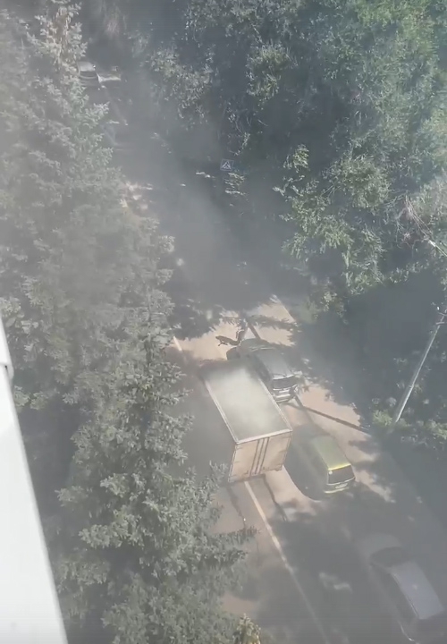 На Шелковичной вспыхнула грузовая «ГАЗель»