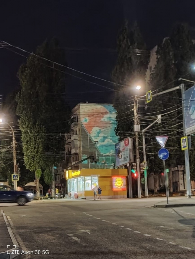 На торце дома на 2-й Садовой начали рисовать новый мурал